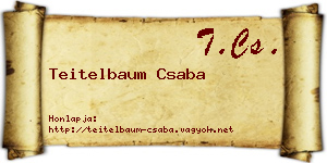 Teitelbaum Csaba névjegykártya