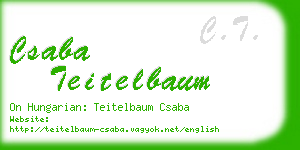 csaba teitelbaum business card
